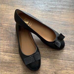 Bruno Magli Black Bow Flats